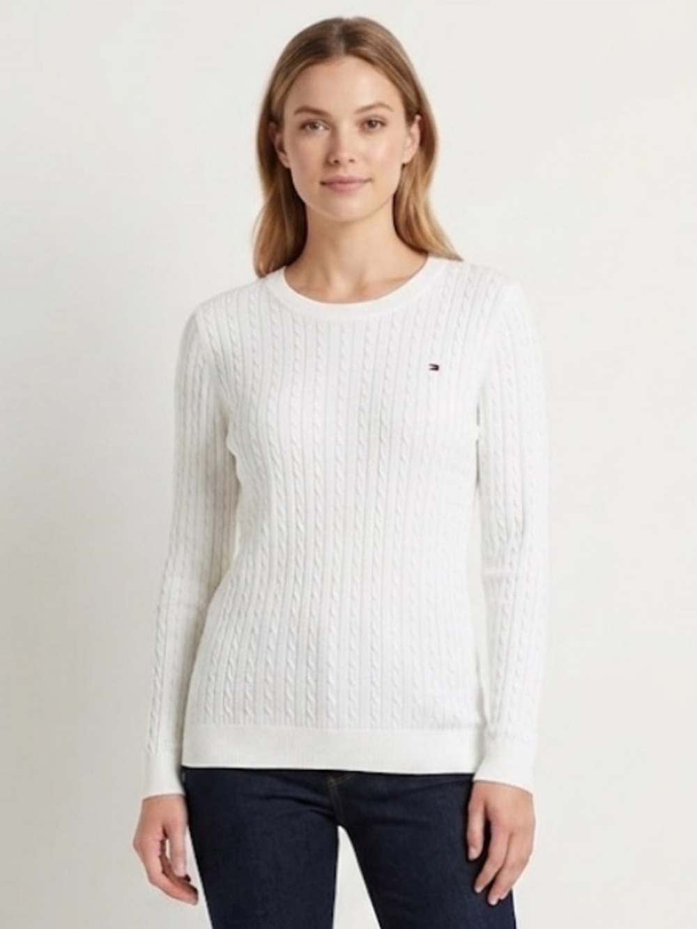 Tommy Hilfiger women’s Classic White size XL Crewneck Sweater NWT